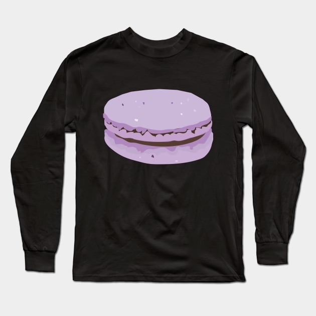 Lavender Macron Long Sleeve T-Shirt by SarahTheLuna